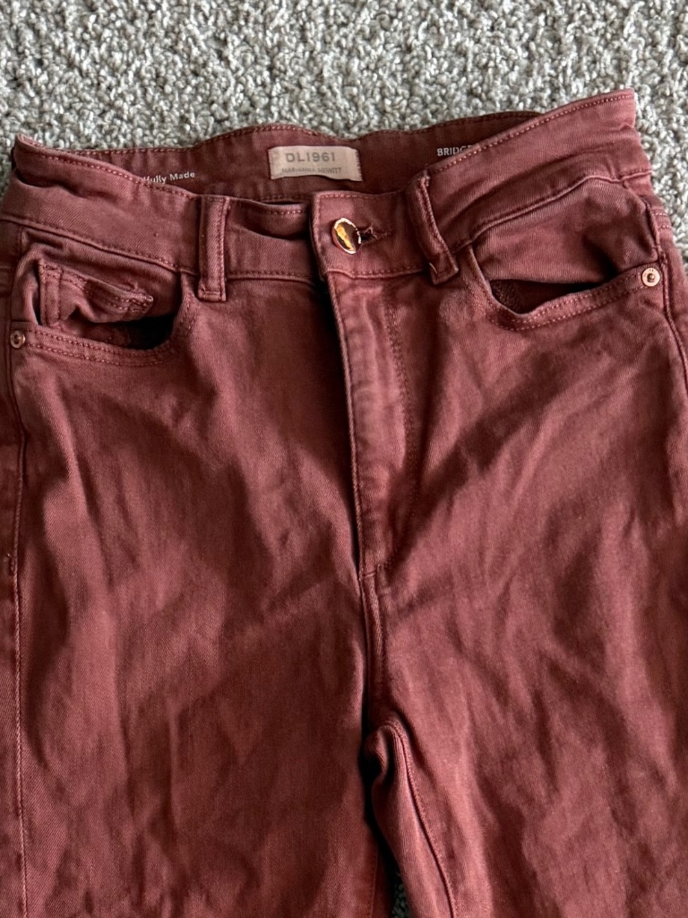 DL1961 x Marianna Hewitt Bridget Instasculpt Cropped Boot Jeans - Redwood - 26